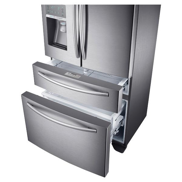 36" Wide, 23 cu. ft. Counter-Depth French Door Refrigerator with Sparkling Water Dispenser (Stainless Steel)