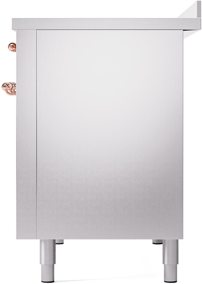 Nostalgie II 48 Inch Electric Freestanding Range in Stainless Steel with Copper Trim