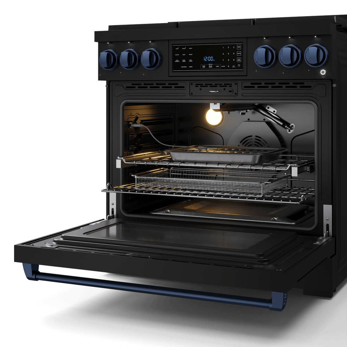 36 Inch Professional Lp Range With Tilt Panel Touch Control In Black/navy Blue Gordon Ramsay Series