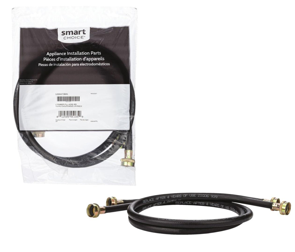 4' Laundry Rubber Fill Hose - 2 pack