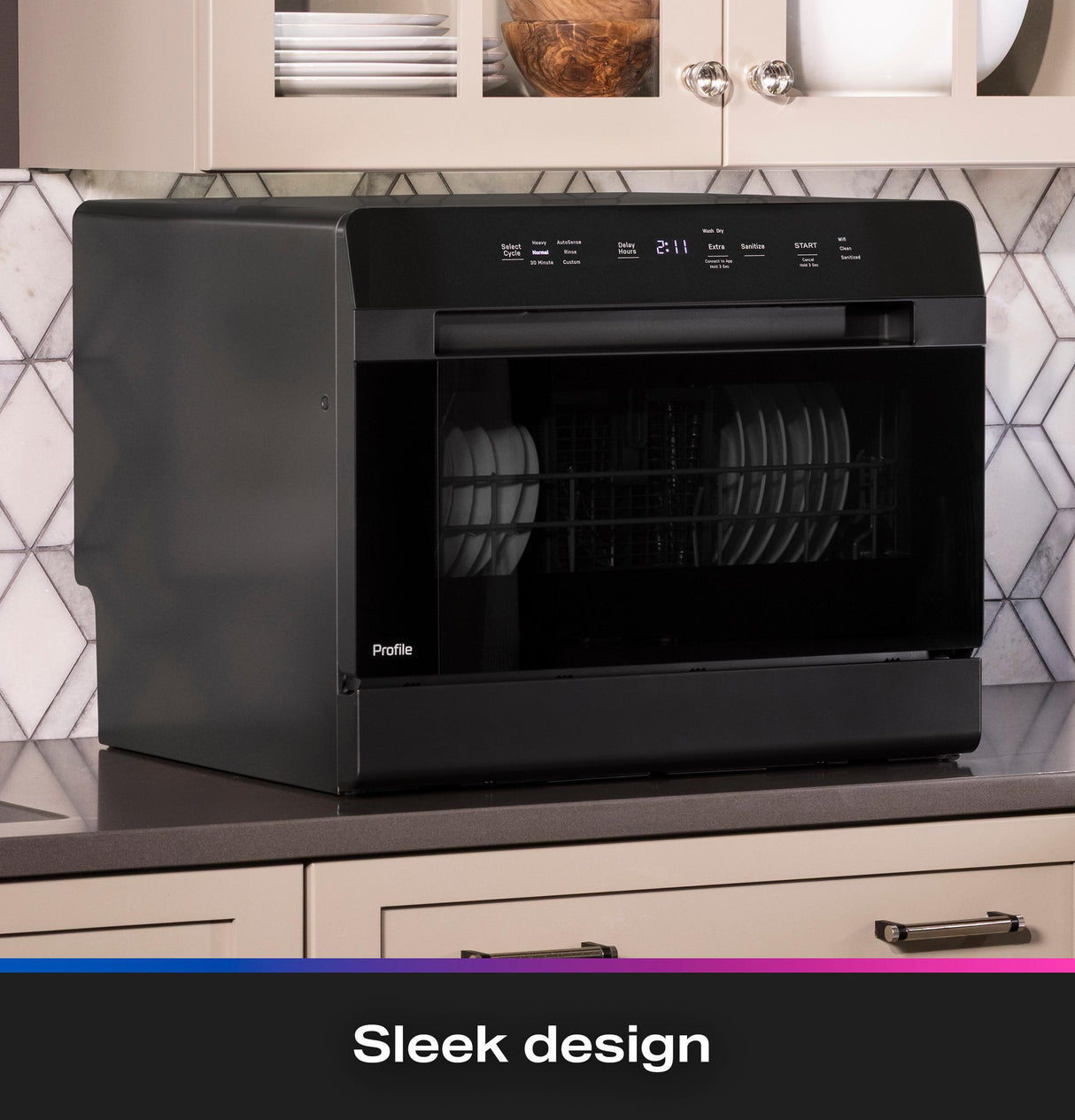 GE Profile™ ENERGY STAR® Smart Compact Dishwasher for Countertop or Built-In