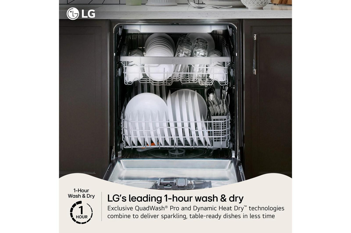 Smart FlushFit™ Top Control Dishwasher with 1-Hour Wash & Dry, QuadWash® Pro, and Dynamic Heat Dry™ w/AutoVent Dry™