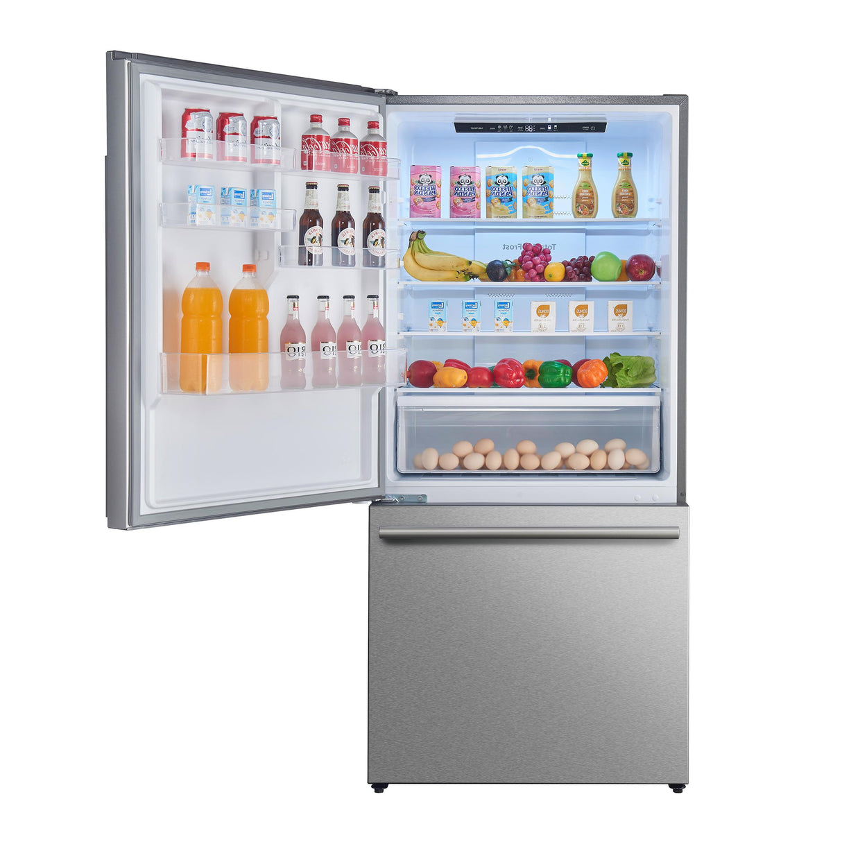 Forno Milano 2-Piece 62-Inch Freestanding Dual Bottom Freezer Refrigerator, Stainless Steel - 34.4 cu.ft, Touch Control, Ice Maker