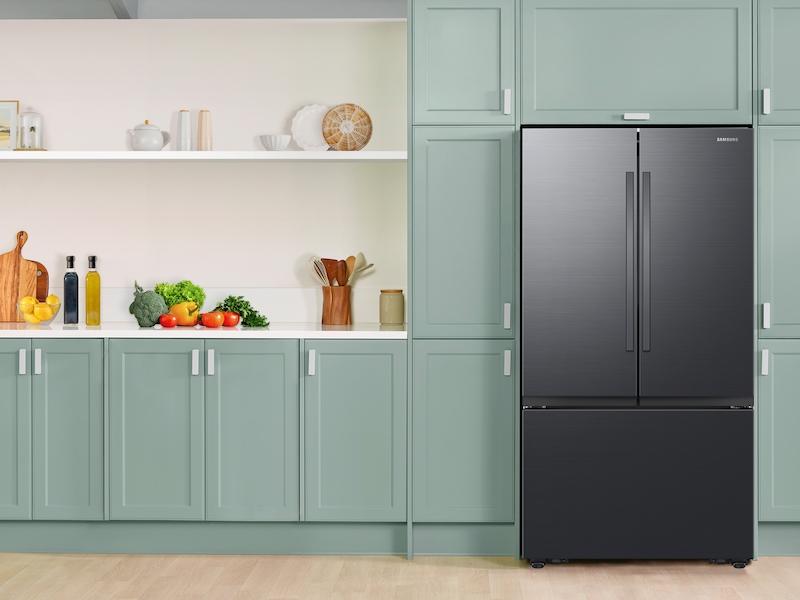 32 cu. ft. Mega Capacity 3-Door French Door Refrigerator with Dual Auto Ice Maker in Matte Black Steel