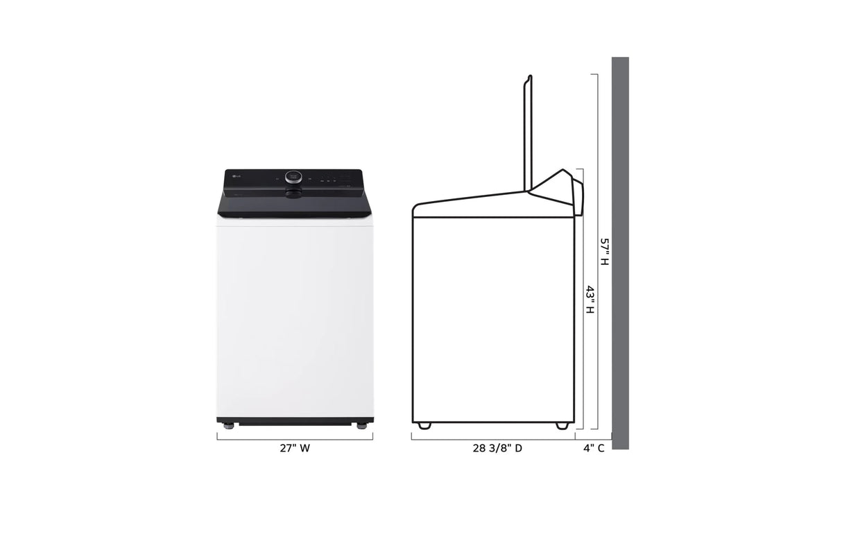 5.5 cu.ft. Mega Capacity Top Load Washer with TurboWash™ Washer with Steam, ezDipense, Wi-Fi Connectivity, White