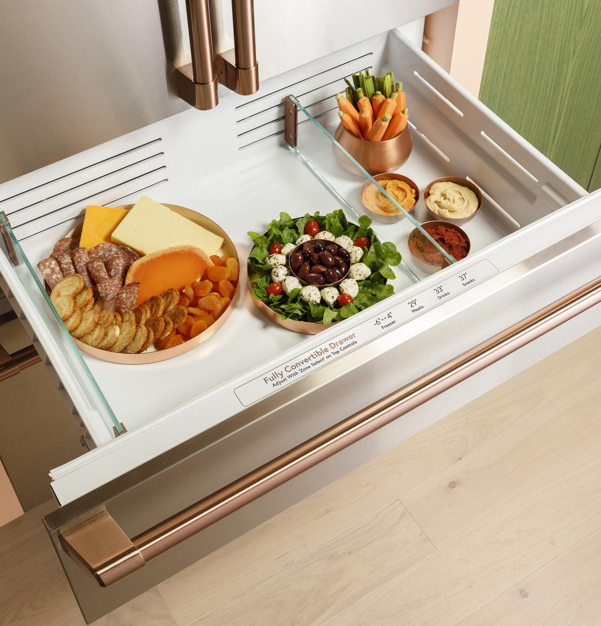 CAFE™ 36" Panel-Ready Integrated Bottom-Freezer Refrigerator - Right Swing