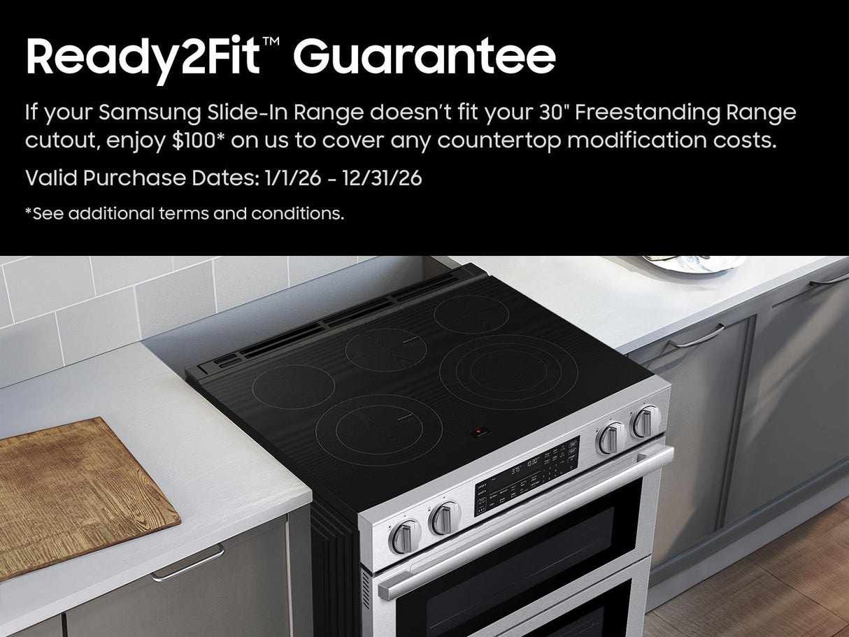 Bespoke Smart Slide-in Electric Range Flex Duo™ Oven Pro Style Design Dual True Convection