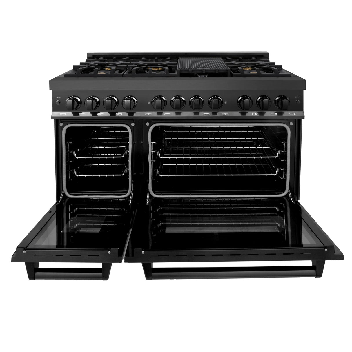 ZLINE 48 in. Black Stainless 6.0 cu. ft. 7 Gas Burner/Electric Oven Range (RAB-BR-48)