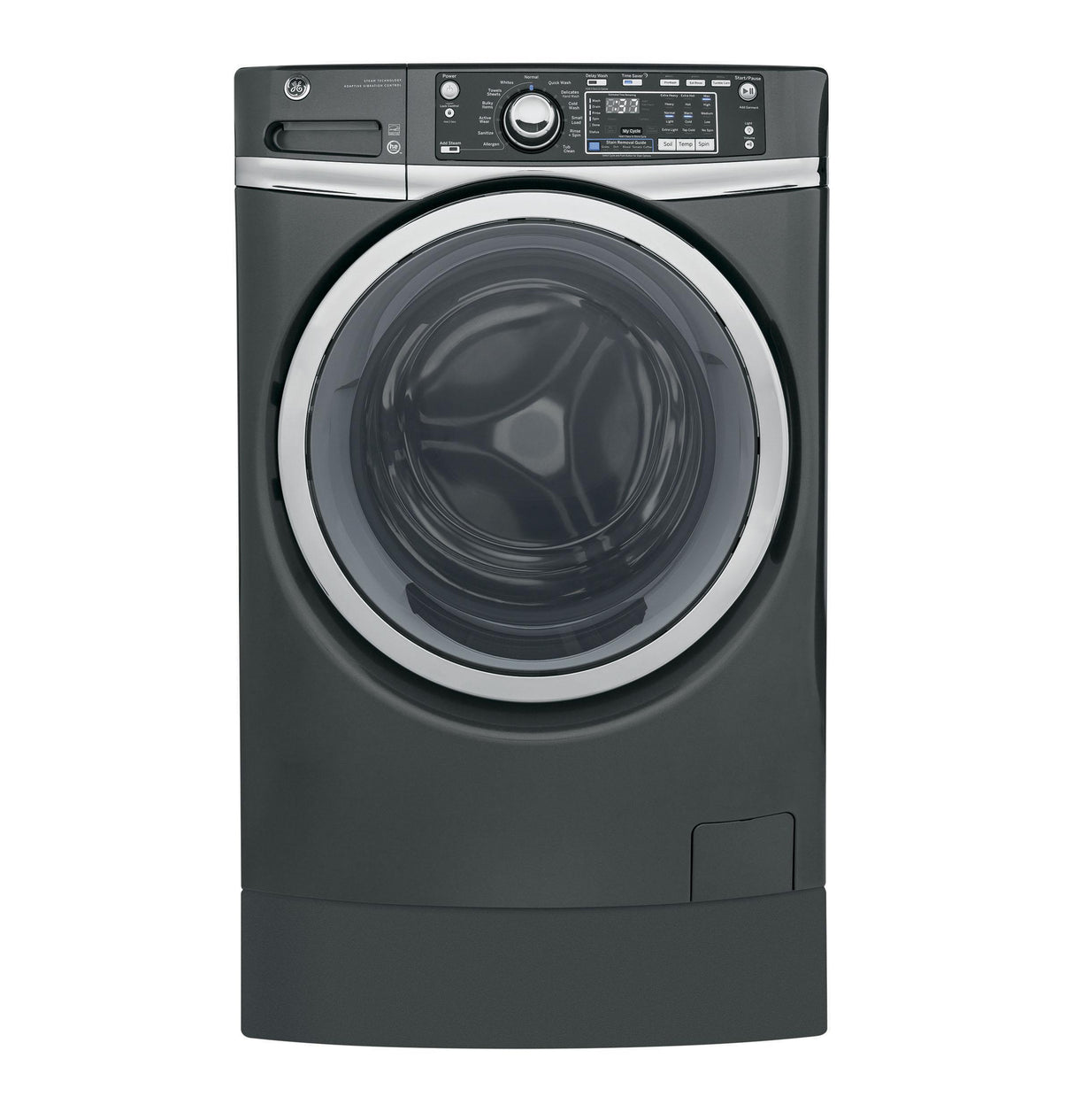 GE® 4.9 DOE cu. ft. Capacity RightHeight™ Front Load ENERGY STAR® Washer with Steam