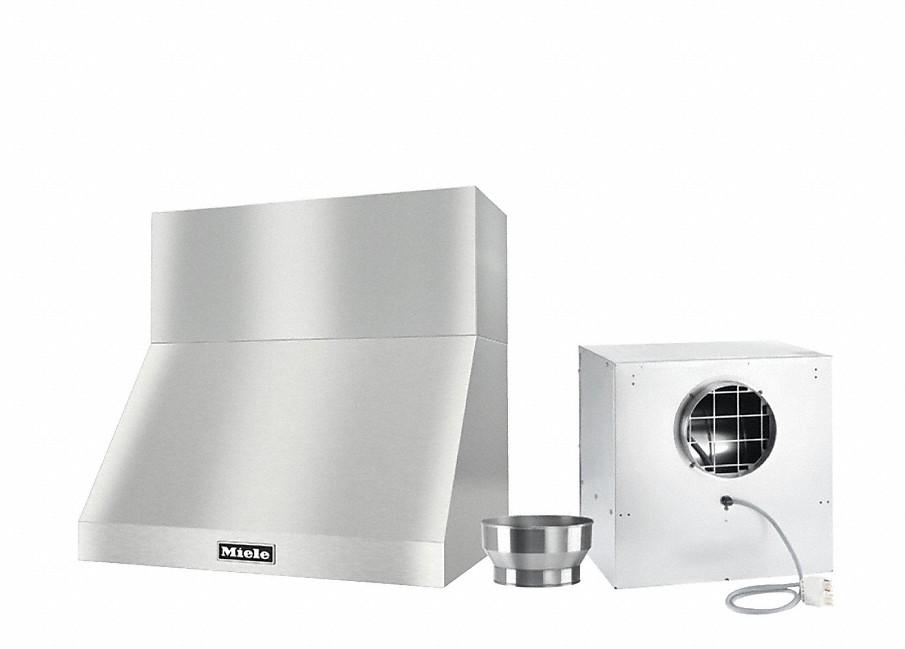 DAR 1220 Set 11 Wall-Mounted Range Hood with Extraction Mode with external XL motor including 12" chimney cover.