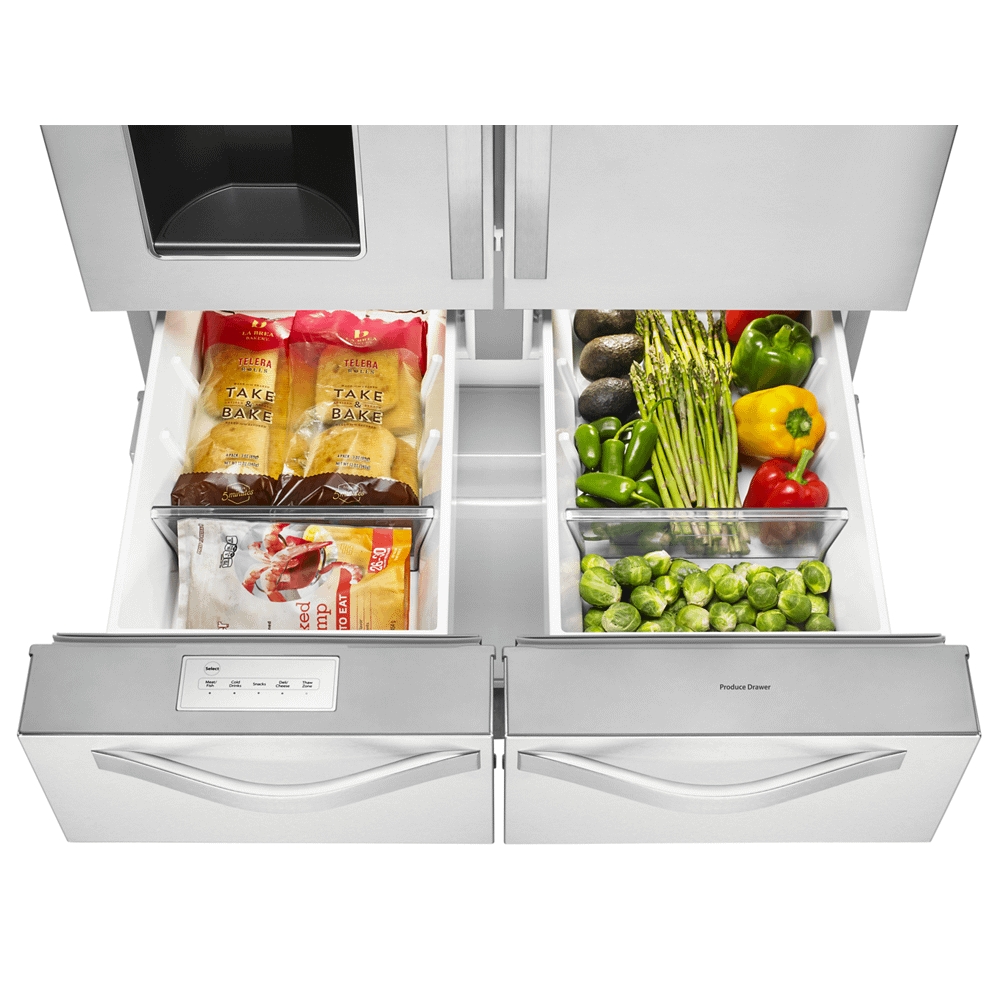36-inch Wide Double Drawer French Door Refrigerator with Dual Cooling System - 26 cu. ft.