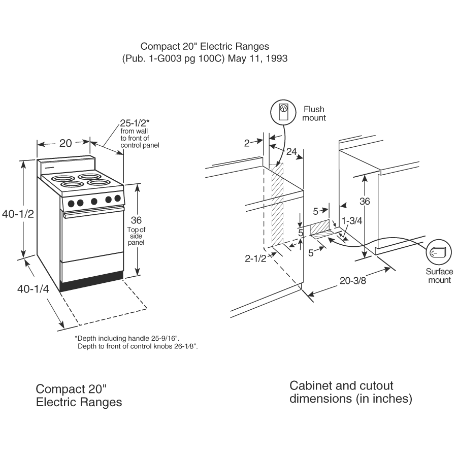 Hotpoint® 20" Electric Free-Standing Range