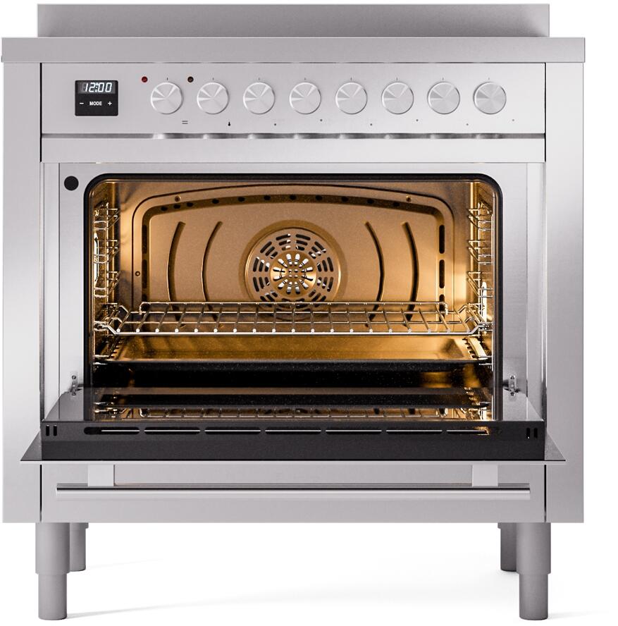 Professional Plus II 36 Inch Electric Freestanding Range in Stainless Steel with Trim