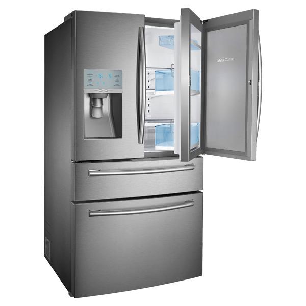 36" Wide, 30 cu. ft. Capacity 4-Door French Door Food ShowCase Refrigerator (Stainless Steel)