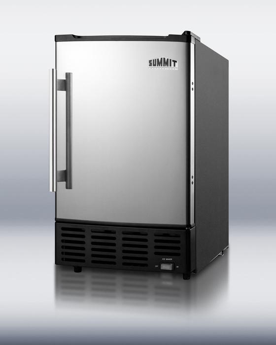 Compact icemaker with manual defrost for undercounter use
