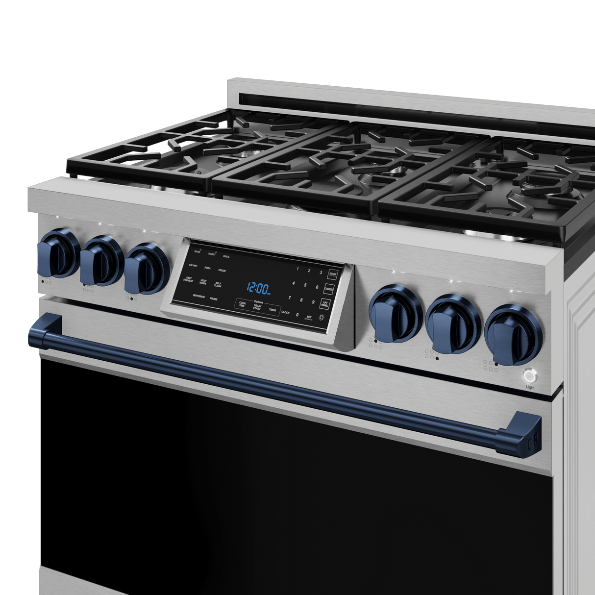 36 Inch Professional Lp Range With Tilt Panel Touch Control In Stainless Steel/navy Blue Gordon Ramsay Series