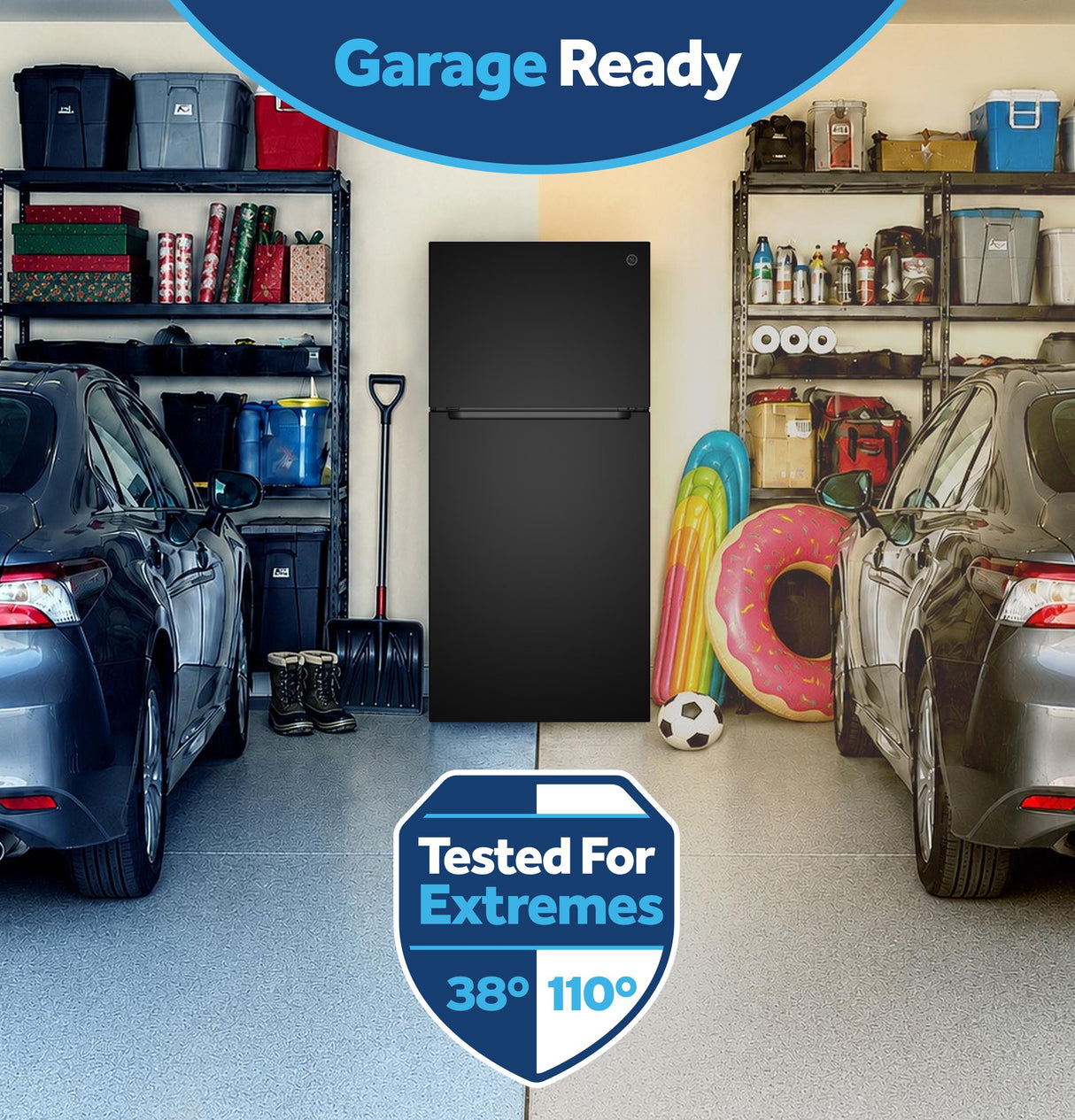 GE® 21 Cu. Ft. Garage Ready Top-Freezer Refrigerator