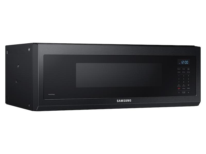 1.1 cu. ft. Smart SLIM Over-the-Range Microwave with 400 CFM Ventilation in Matte Black Steel