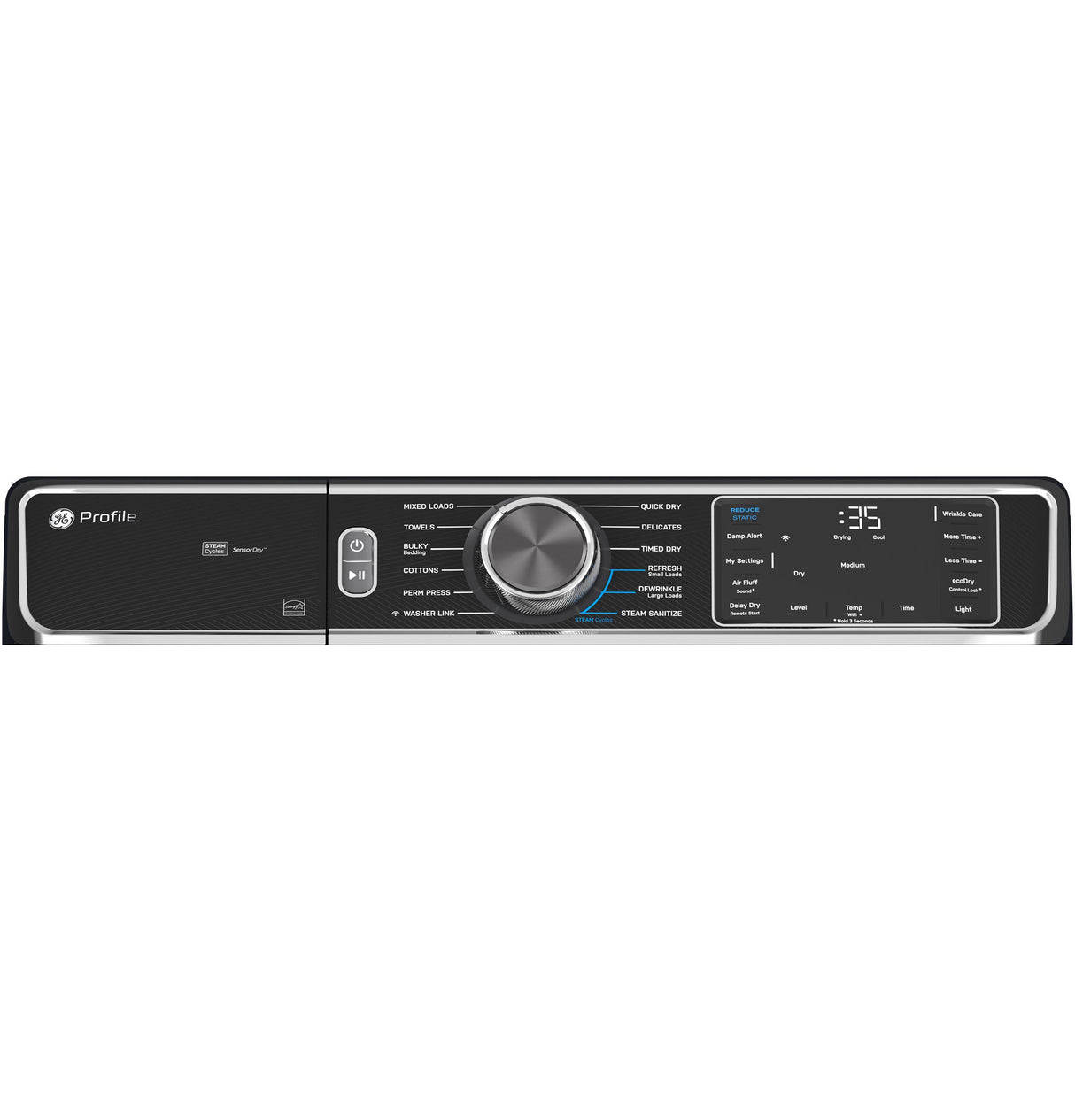 GE Profile™ 7.8 cu. ft. Capacity Smart Front Load Electric Dryer with Steam and Sanitize Cycle