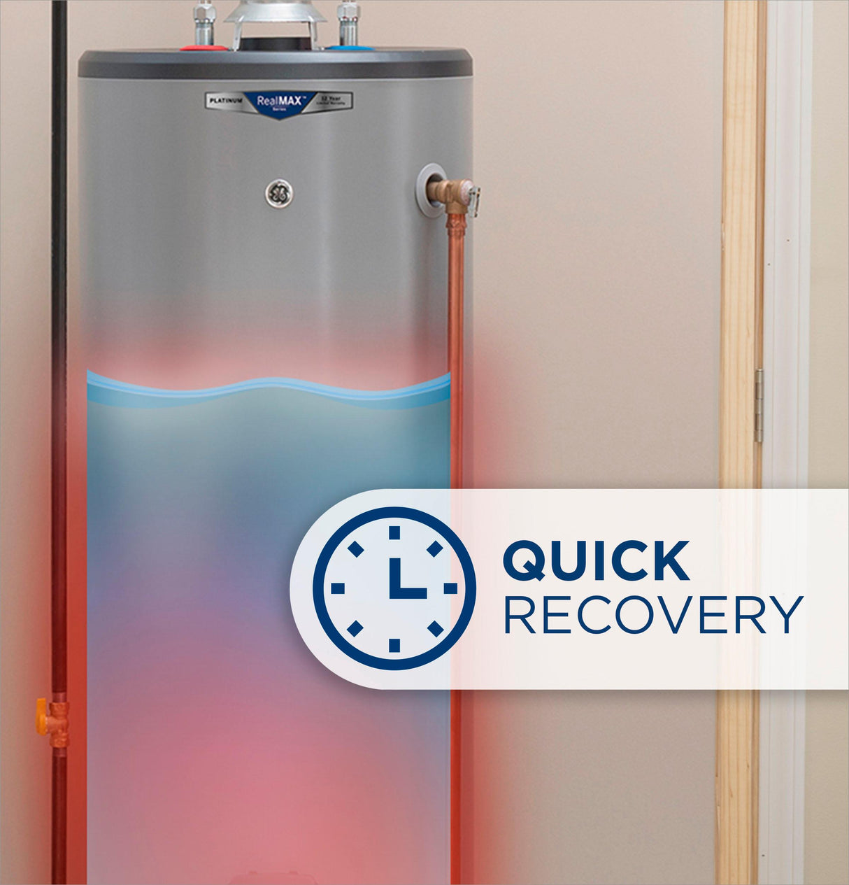 GE RealMAX Choice 40-Gallon Tall Natural Gas Atmospheric Water Heater