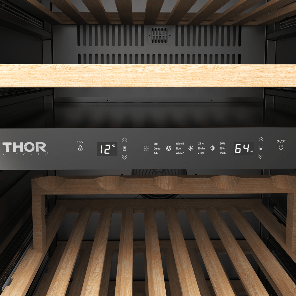 Thor Kitchen 24-inch Freestanding Dual Zone Wine Cellar - Model Twc2470d