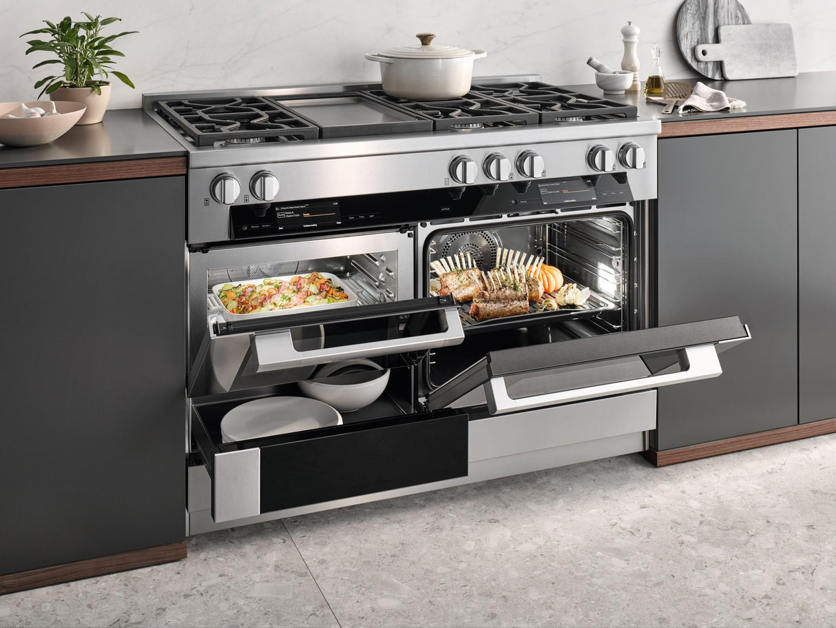 HR 1956-3 LP DF GD Stainless steel/Clean Touch Steel - 48 inch range Dual Fuel model with M Touch controls