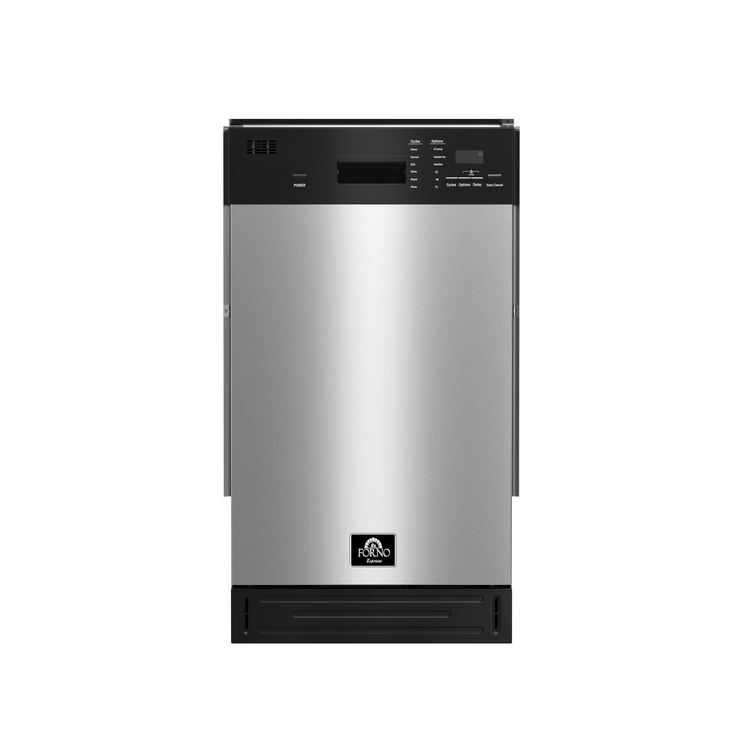 Forno Polo 18-Inch Built-In Stainless Steel Dishwasher, 8 Place Settings, ENERGY STAR Certified, 52 dBA