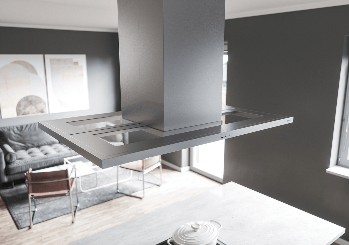 Modena, Island, 90cm, SS+Glass, LED, ACT