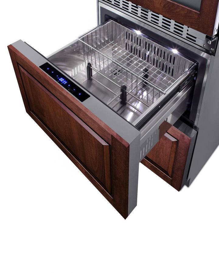 24" Wide Combination Dual-zone Wine Cellar and 2-drawer Refrigerator-freezer (panels Not Included)