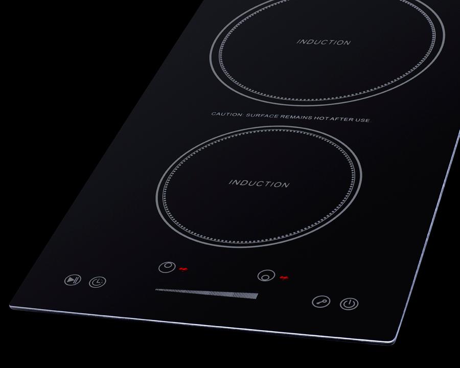 12" Wide 115v 2-zone Induction Cooktop With Safety Shutoff