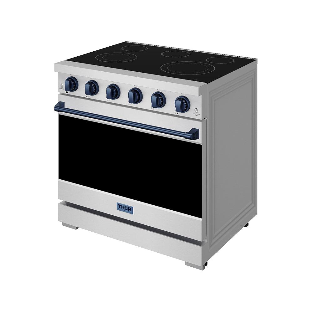 36 Inch Professional Electric Range In Stainless Steel/blue Gordon Ramsay Series
