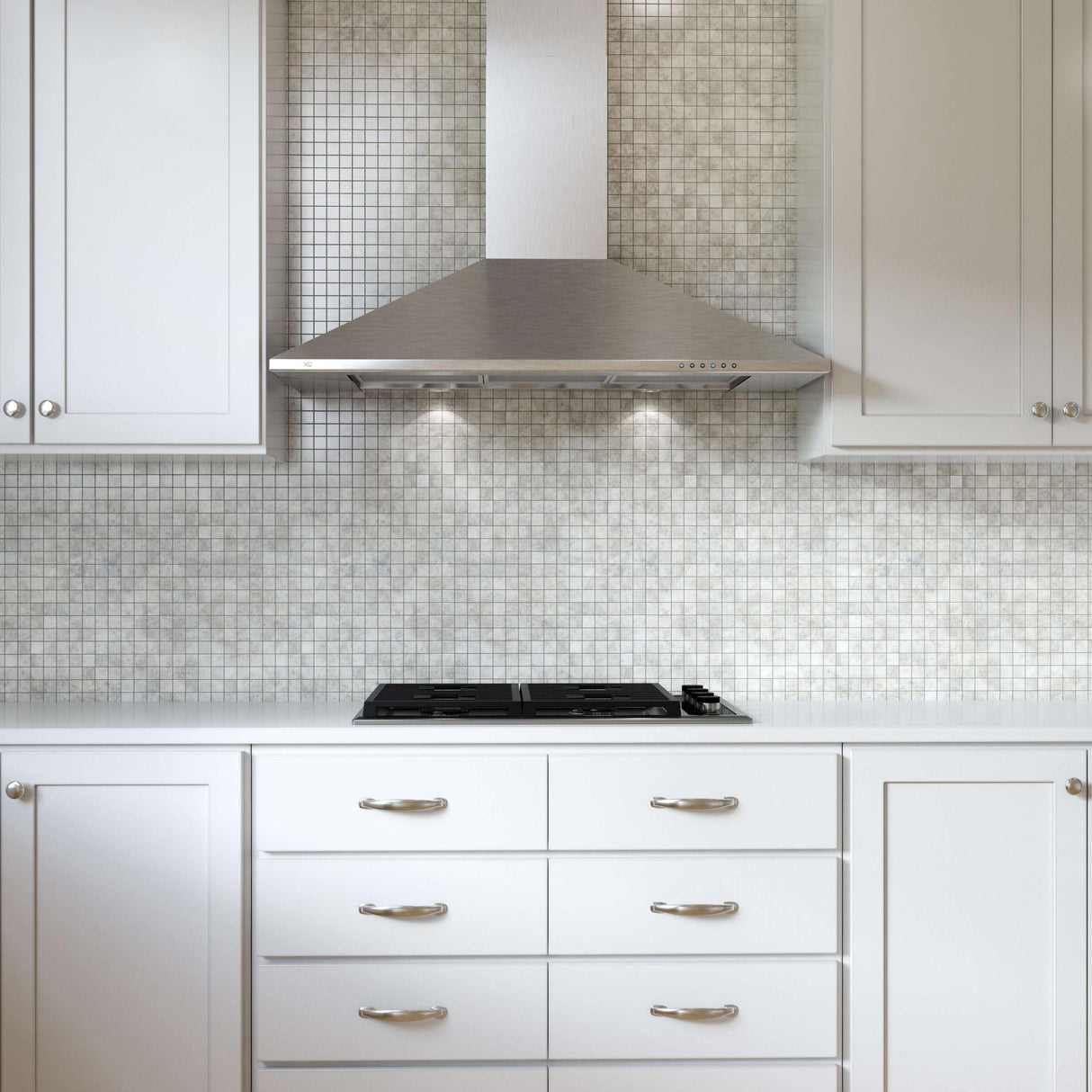 42" CCC 600/395 CFM Italian Made Wall Mount Chimney Range Hood Stainless