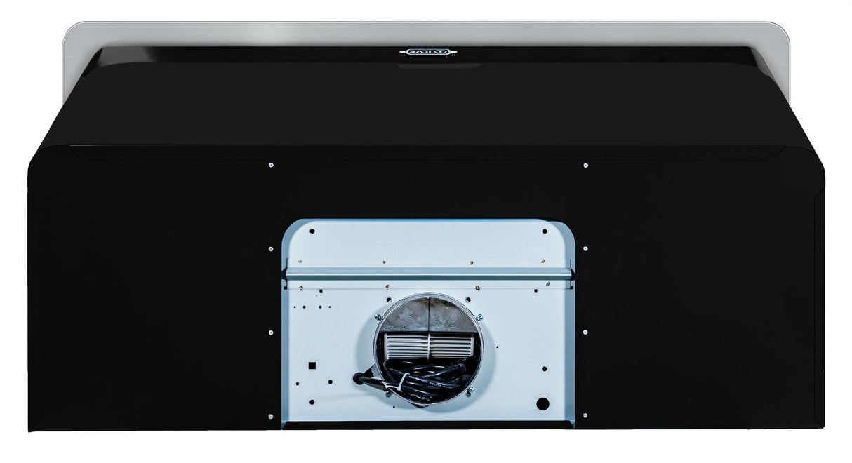 Majestic 60 Inch Glossy Black Wall Mount Convertible Range Hood