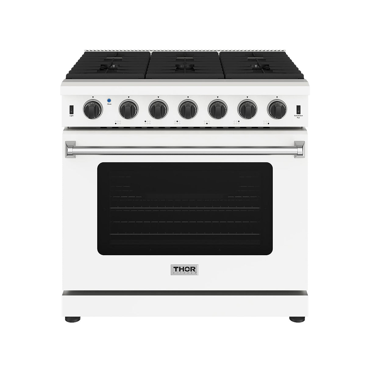36 Inch Professional Gas Range In White