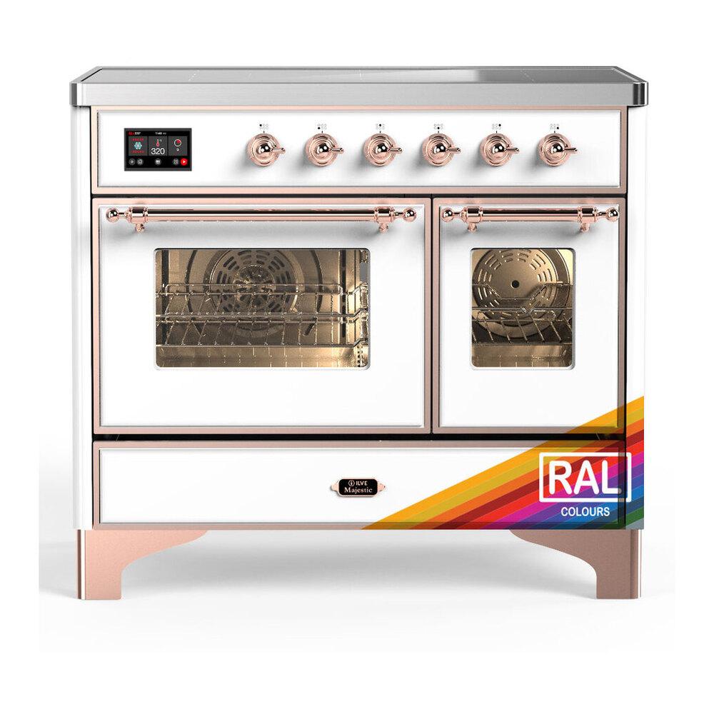 ILVE UMDIB40NR3RAP Majestic III 40 inch Induction Range with 6 Elements, 3.82 cu. ft. Total Oven Capacity (Triple Glass Door, RAL, Copper)