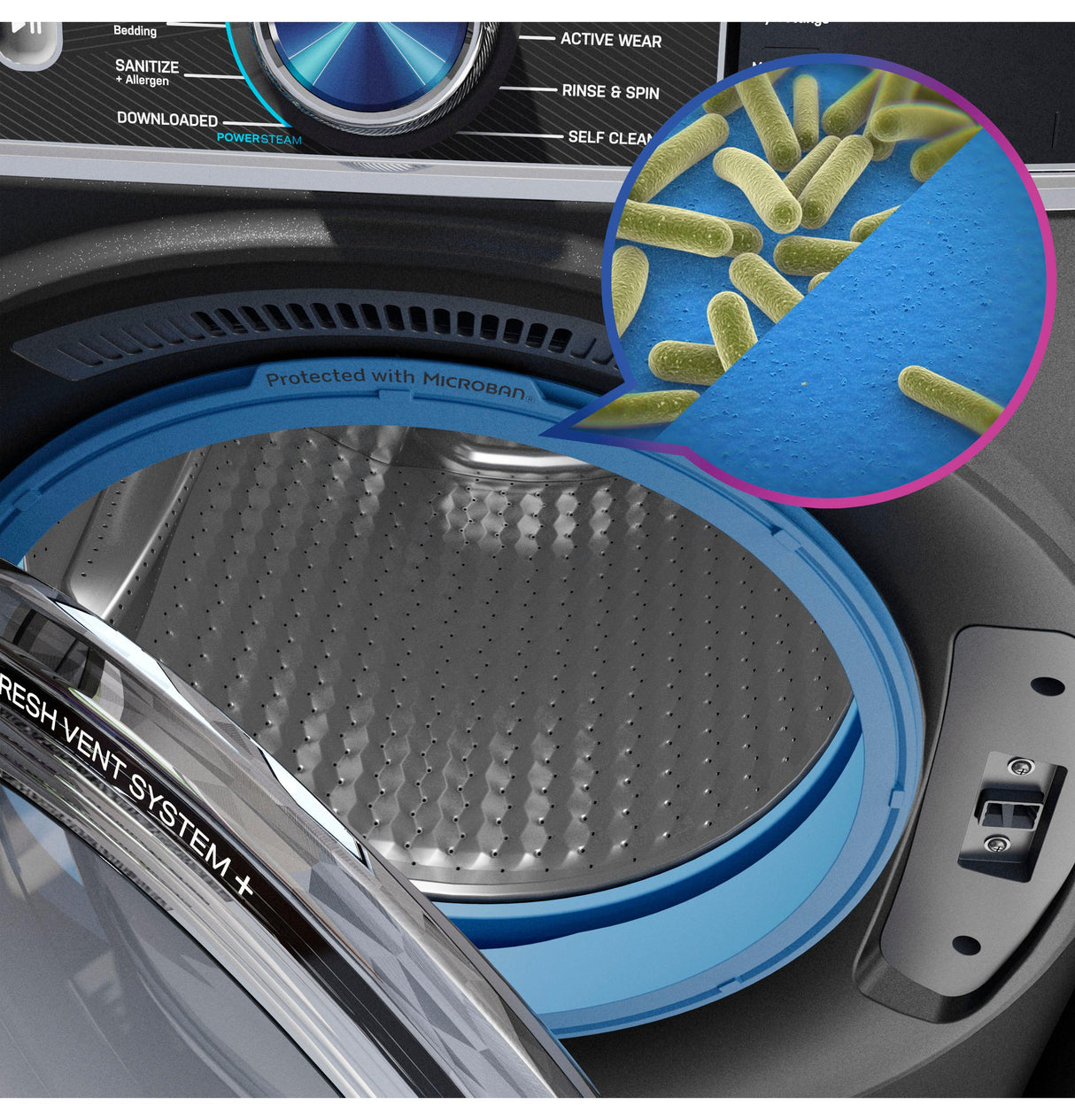 GE Profile™ 5.3 cu. ft. Capacity Smart Front Load ENERGY STAR® Steam Washer with Adaptive SmartDispense™ UltraFresh Vent System Plus™
