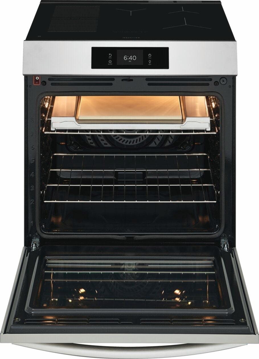30" Front Control Induction Range with Stone-Baked Pizza