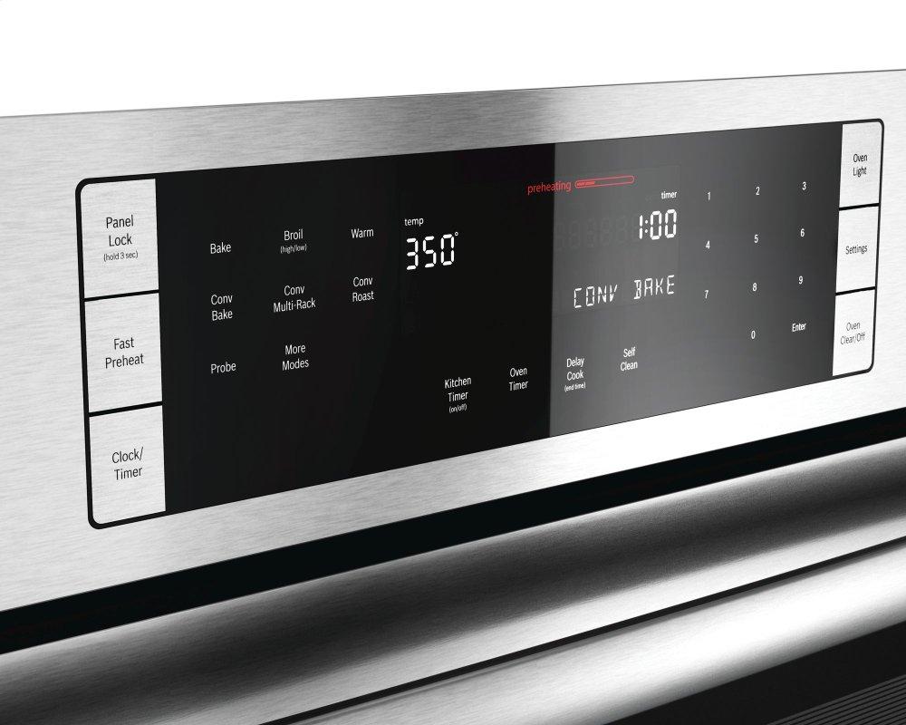800 Series, 30", Single Wall Oven, SS, EU Convection, Touch Control