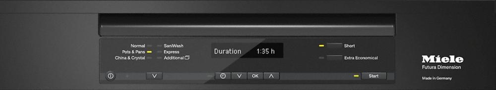 G 6305 SCU AM Pre-finished, full-size dishwasher with visible control panel, 3D cutlery tray and AutoOpen Drying