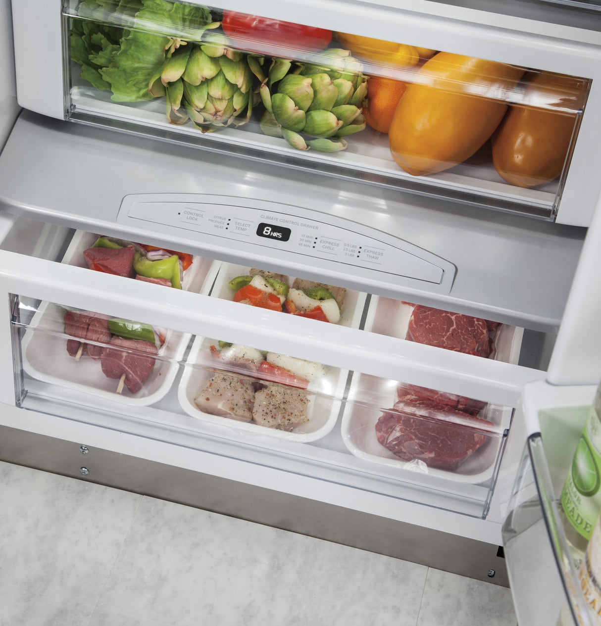 Monogram 42" Smart Built-In Side-by-Side Refrigerator with Dispenser