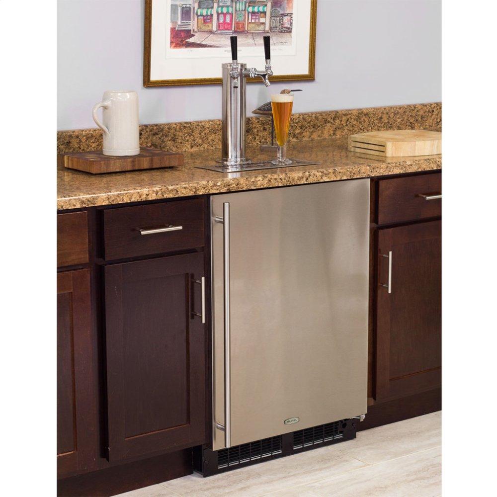 Marvel Built-In Indoor Single Tap with Stainless Steel Door - Solid Panel Overlay Ready Door - Integrated Left Hinge