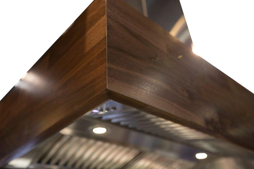 ZLINE 42 in. 1200 CFM Designer Series Wooden Wall Mount Range Hood in Butcher Block (681W-42)