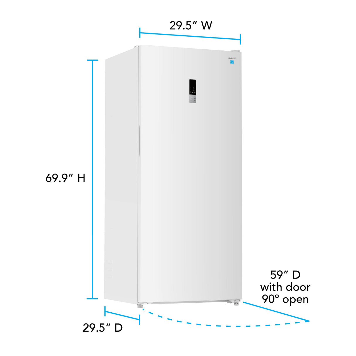 Avanti MaxxSpace Insulation™ Technology Garage-Ready Frost-Free Convertible Upright Freezer, 21 cu. ft., ENERGY STAR, White (AV210VFLJM0W)