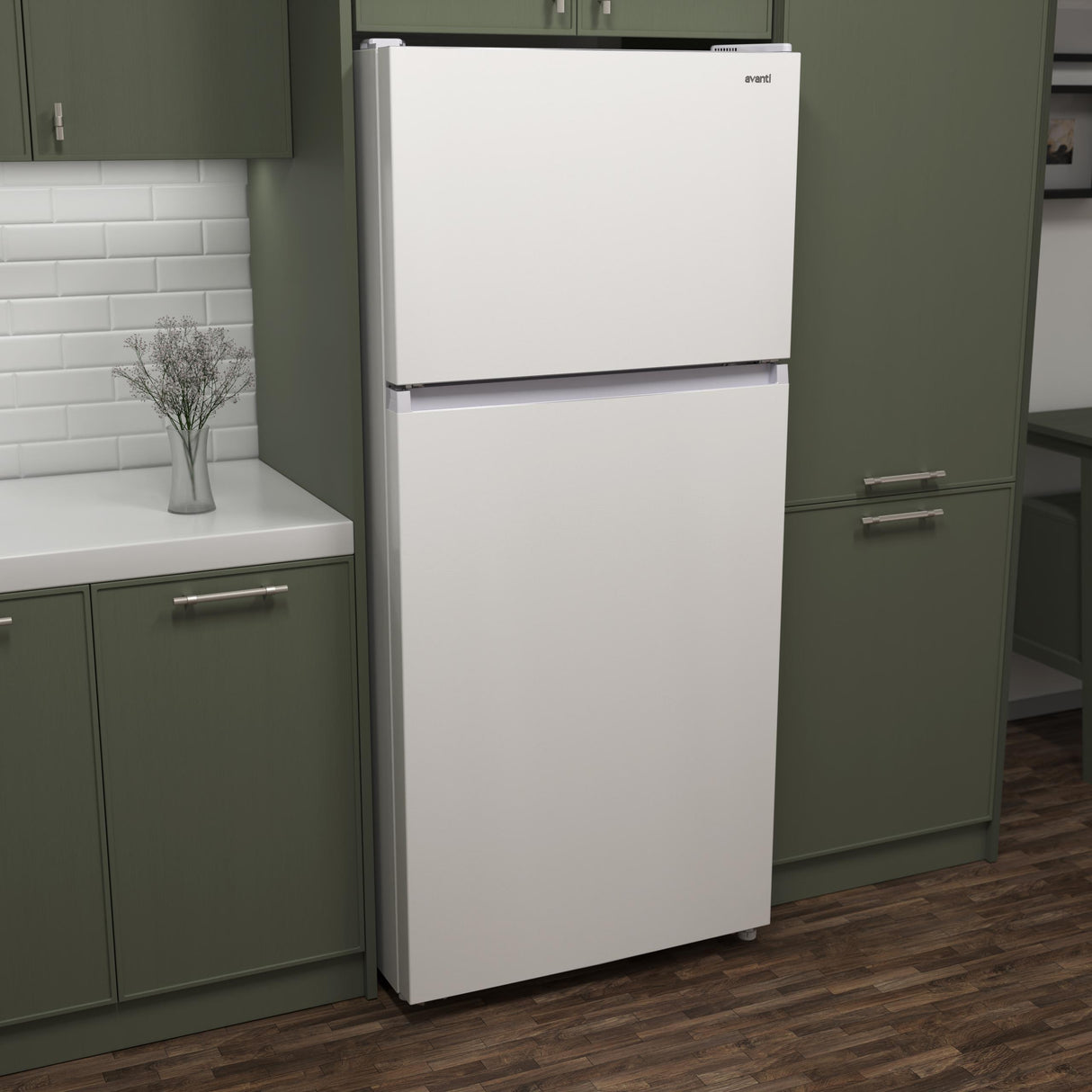 Avanti Frost-Free Apartment Size Garage Ready Refrigerator, 18.0 cu. ft. Capacity, in White (AVFF18DLJ0W)