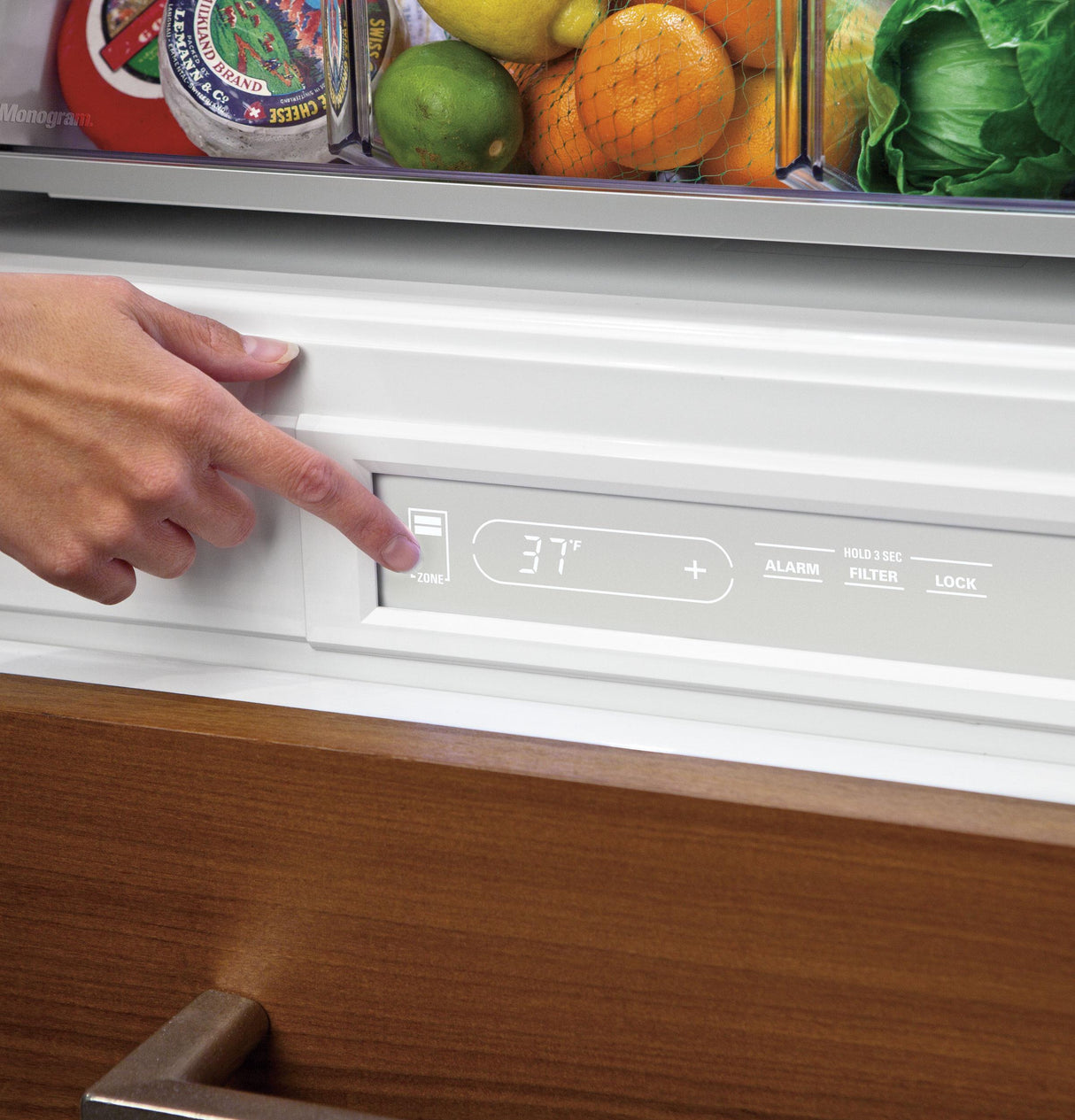 Monogram 30" Integrated Glass-Door Refrigerator for Single or Dual Installation
