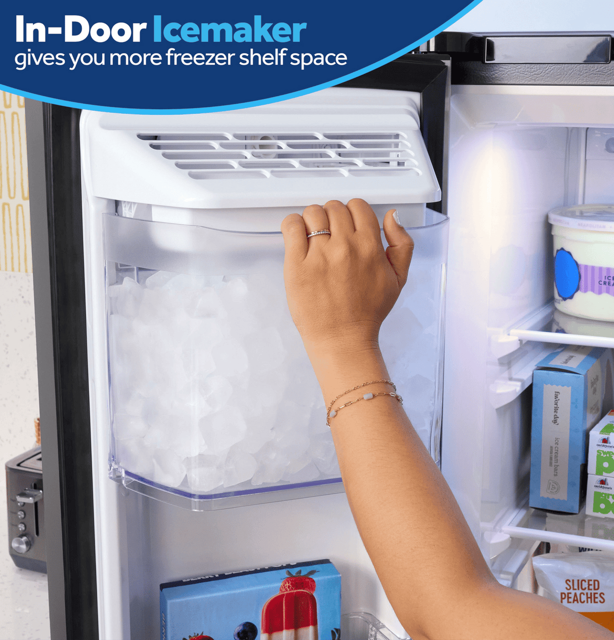GE® 24.2 Cu. Ft. Counter-Depth Side-By-Side Refrigerator with Internal Dispenser and In-Door Icemaker