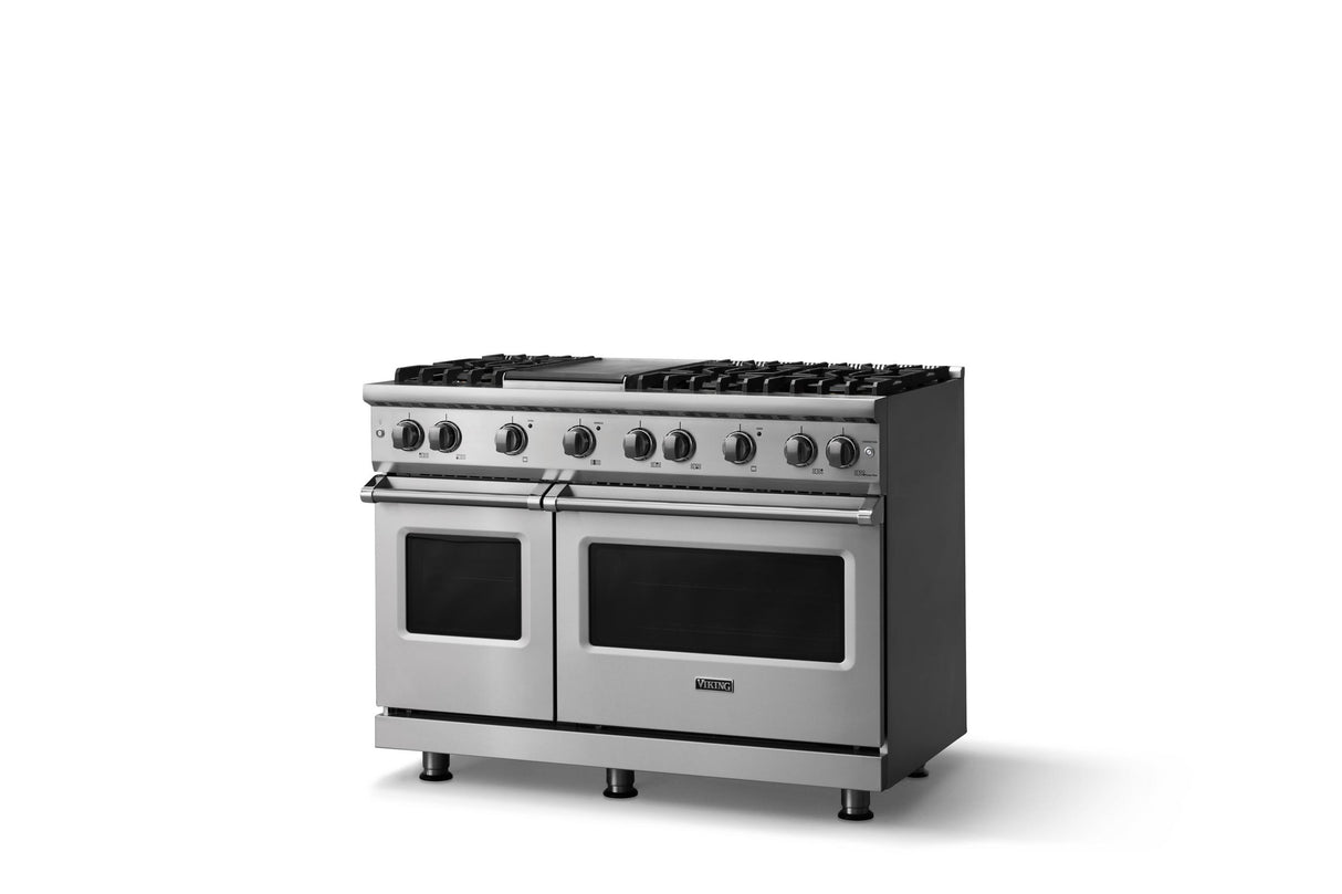 48"W. Sealed Burner Gas Range (Burner: 6g, Finish: Stainless Steel, Trim: Polished Chrome, Fuel: Natural Gas)