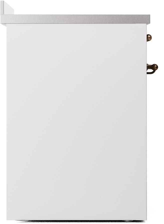 Nostalgie II 30 Inch Electric Freestanding Range in White with Bronze Trim