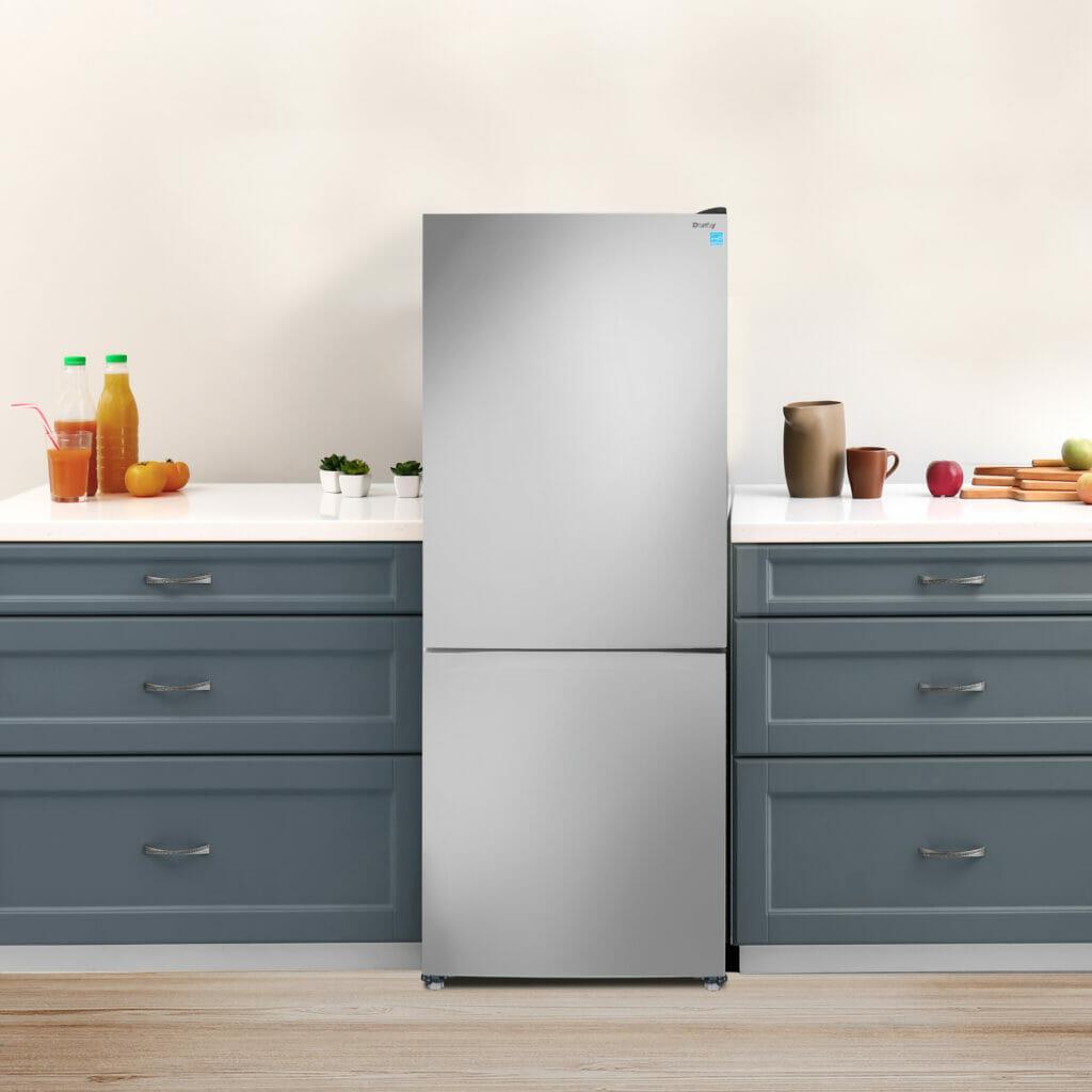 Danby 10 cu. ft. Bottom Mount Apartment Size Fridge in Stainless Steel