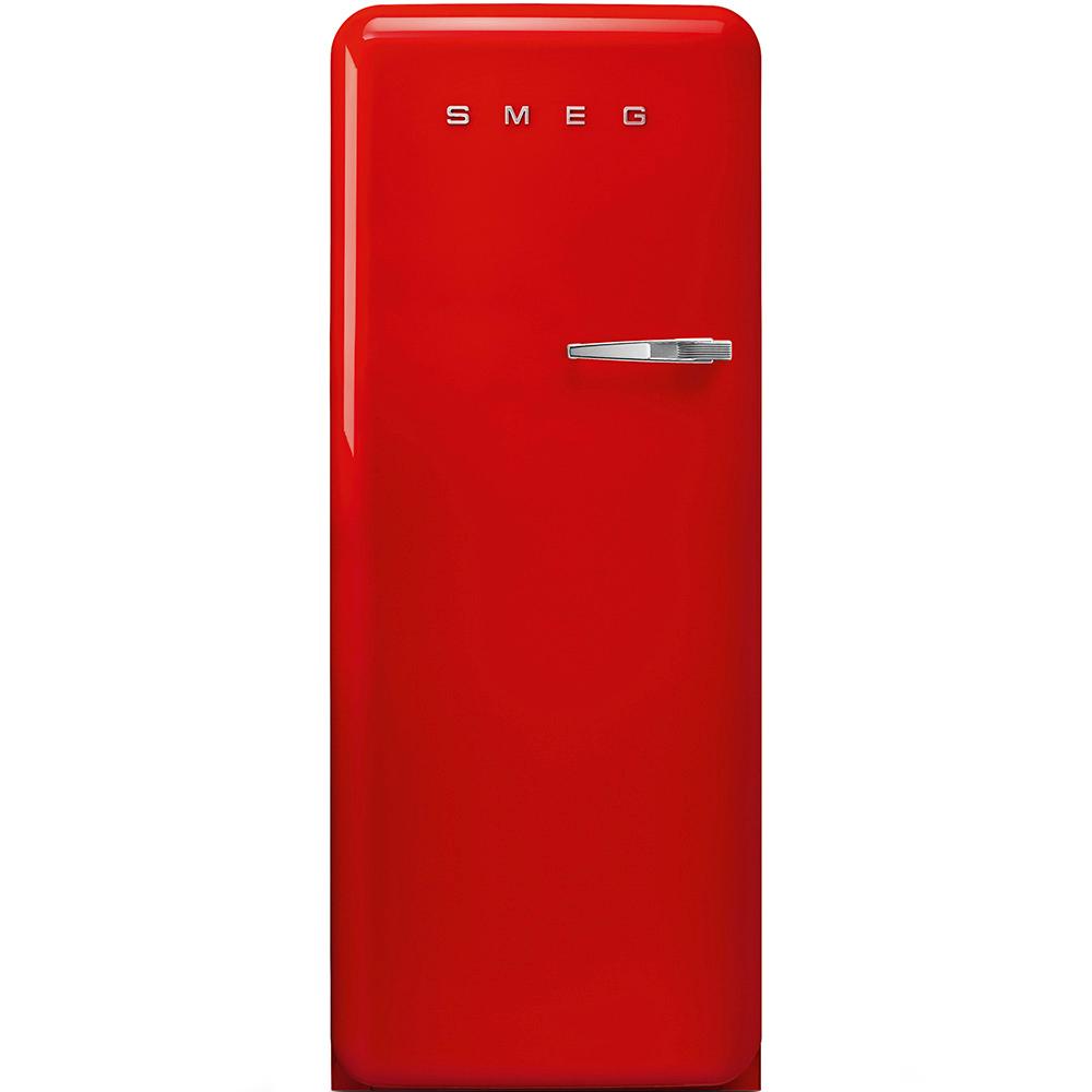 Approx 24" 50'S Style Refrigerator with ice compartment, Red, Left hand hinge